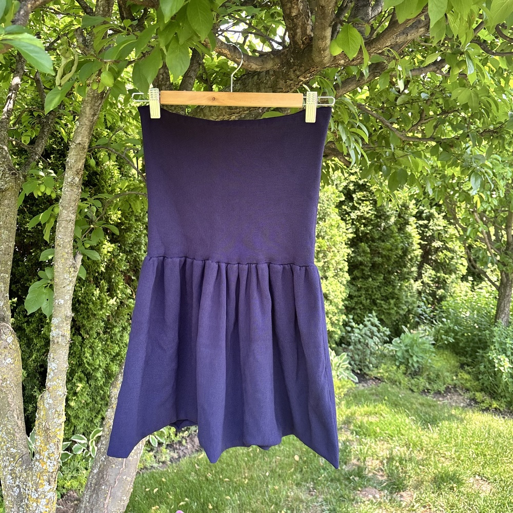Navy Strapless Fit & Flare Dress